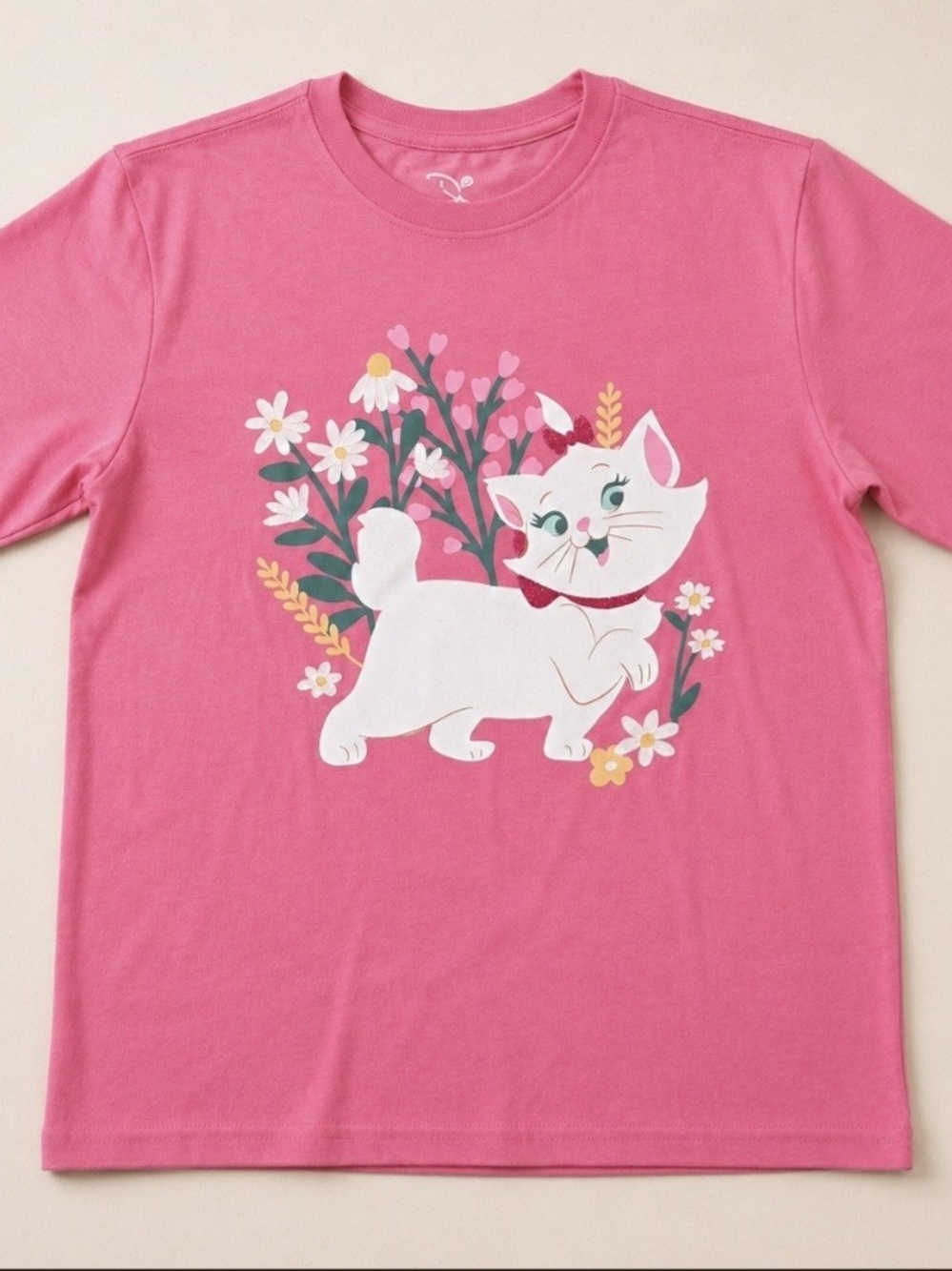 Disney Pink Floral Cat Tee for Pets